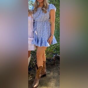 Blue Sundress with adjustable waist